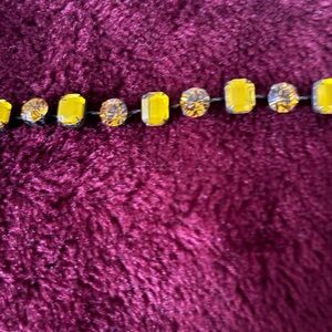 Yellow Crystal Tennis Bracelet - Women's Jewelry